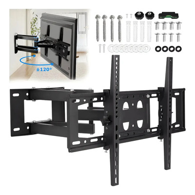 Soportes De Pantalla Pared Tv 32 A 85 Pulgadas Soporta 45kg Base Para Tv 32 40 43 50 55 60 65 70 75 80 Compatible Universal Mural Para Televisión Monitor Inclinable Y Ajustable Negro | Envío gratis
