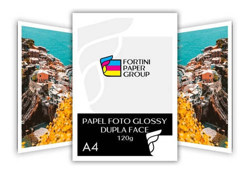 500 Folhas Papel Fotográfico Glossy Dupla Face 120g A4