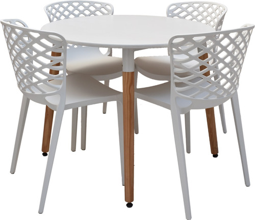 Combo Comedor Eames Mesa Y 4 Sillas Calegari