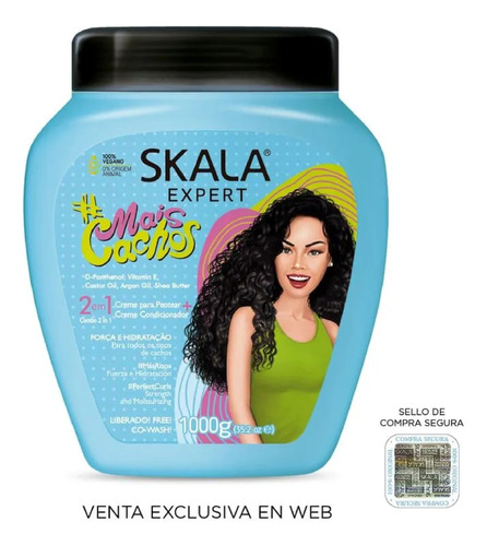 Máscara Vegana Crema Peinar Rizos Mais Cachos X1kg Skala