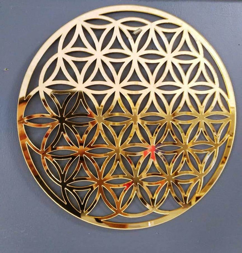 Mandala Flor Da Vida Espelhada Geometria Sagrada 90cm