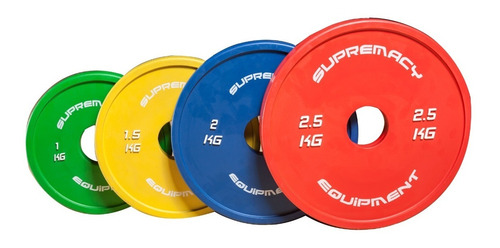 Discos De Caucho  Supremacy  2 Uni 2,5 Kg - Rojo