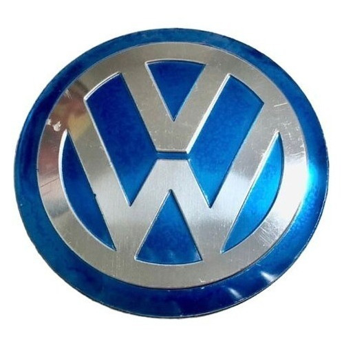 Logotipo Central Volante Volkswaguen  Azul Con Cromo