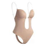 Brasier Bodysuit Escote Profundo U-pluge Sin Espalda 2pcs