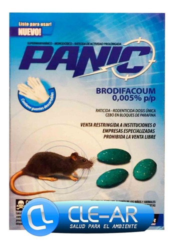 Raticida Veneno Cebo Control Ratas Panic X 1 Kilo Kg