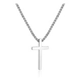 Collar - Cross Necklace For Men, Silver Black Gold Stainless