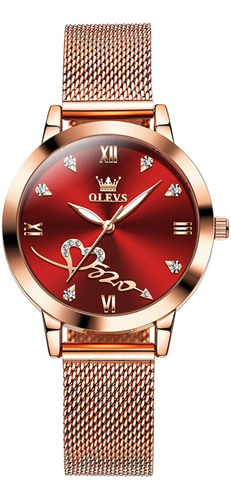 Olevs Reloj Mujer Dama Impermeable Original Cuarzo 5530