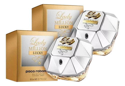 Paquete Lady Million Lucky Paco Rabanne 80ml Dama 2 Pzas