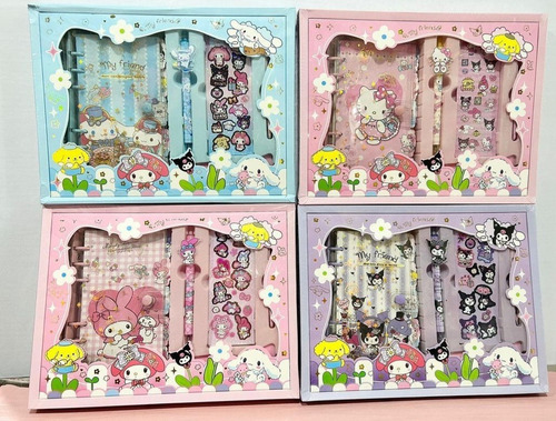 Set Diario De Vida Y Papeleria Para Niñas Hello Kitty Kuromi