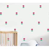 Adesivo De Parede Decoração 40 Tulipas 