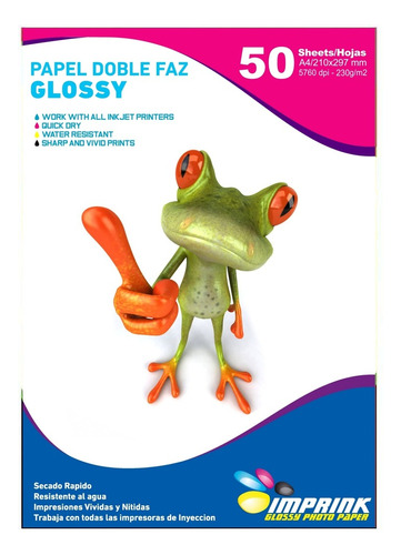 Papel Foto Doblefaz Glossy  A4/ 230g/50hojas