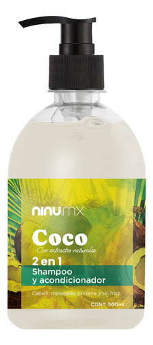 Shampo Acondicionador Sin Sulfatos Sal Parabenos Ninu 500 Ml