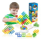 Torre Tetris Juego De Equilibrio Didáctico Tetra Tower 48pcs