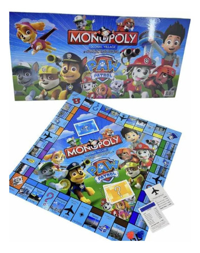 Monopolio  Para  Niños Juego De Mesa Personajes Animados