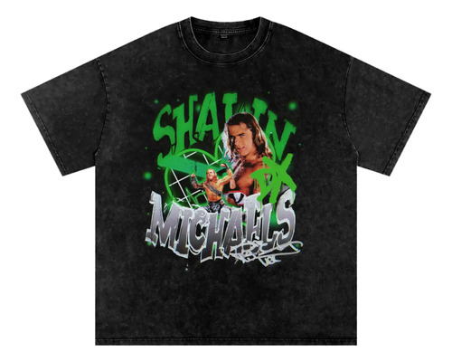 A. Camiseta Vintage De Algodón Lavado Shawn Michaels Dx .t