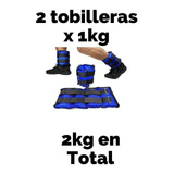 Pesas Tobilleras Kit De 1 Kg Cada Una Total Pesas 2kg