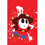 Quadro Shy Guy Mario Bros Super Nintendo Personagem De Game