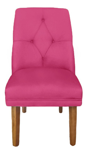 Cadeira De Jantar Helena Suede Rosa Pink - Dominic Decor