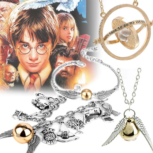 4pcs Joyas Para Harry Potter, Pulsera Y Collar Y Accesorios