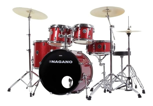 Bateria Nagano Garage Rock Bumbo 22 Com Banco