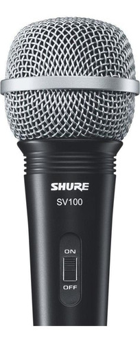 Shure Sv100 Micrófono Dinámico Cardiode Color Negro/plateado