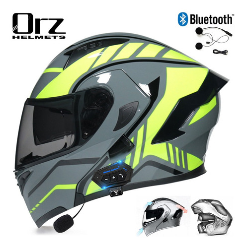 Casco Bluetooth Cerrado Motocicleta Mate Doble Proposito Dot