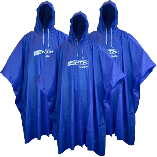 Kit 3 Capa Chuva Poncho Impermeável C/ Capuz Pesca Moto Ntk