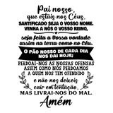 Adesivo Decorativo Religião Deus Oração Pai Nosso 95x70cm