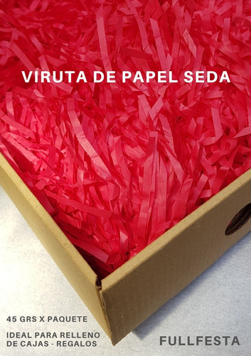 Viruta Papel Seda Colores- Decorar/relleno De Cajas - 45 Grs