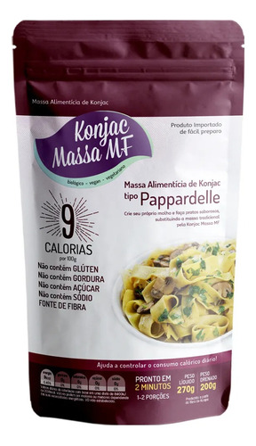 Macarrão Sem Glúten Tipo Pappardelle Vegano Konjac 270g