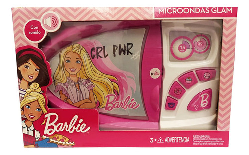Microondas Glam Juguete Barbie C/sonido. 640 Color Rosa