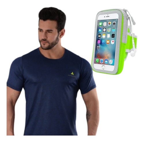 Remera Deportiva Hombre Az Urban Luxury + Brazalete Celular