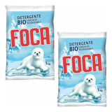 Pack 2x Detergente Biológico Para Ropa En Polvo Foca 1 Kilo