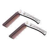 2x Travel Folding Beard Combs Bolsillo Para Hombres, De