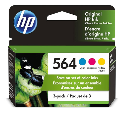 Original Hp Ink Cartucho Impresora Tinta 564 Color 3-pack