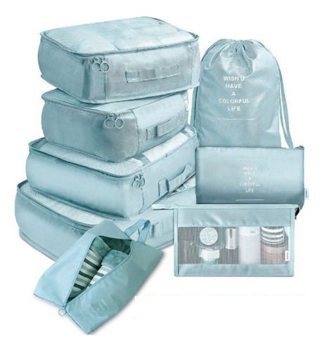 Luggage Organizer 8 Waterproof Travel Set .