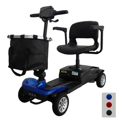 Scooter Infinity Plegable Color Azul, Recargable, Con Canastilla | Soporta Hasta 136 Kg | Silla Ruedas Eléctrica | Envío gratis