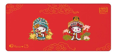 Mousepad Gamer Akko Hello Kitty 5108s Peking Opera B 90x40cm Cor Vermelho