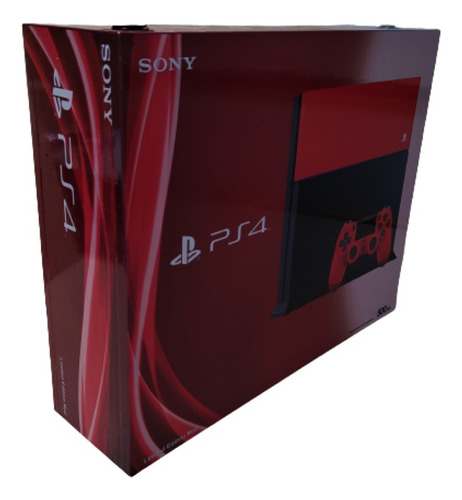 Caixa De Madeira Mdf Ps4 Fat Vermelho Personalizada 