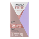 Desodorante Rexona Clinical Crema Extra Dry 48gr Pack 3unid