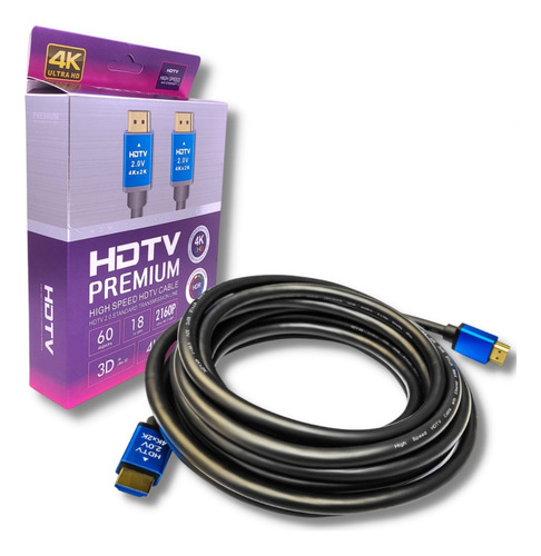 Cable Hdmi 4k Uhd 5 Metros Full Hd Pc Led Smart Ps5 Xbox Sp0