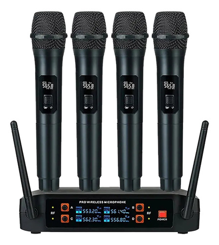 Set Microfonos Inalambricos X4 Gadnic Uhf Bluetooth Pro