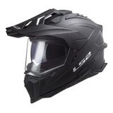 Casco Ls2 Doble Proposito Explorer Solid Negro Mate Moteros