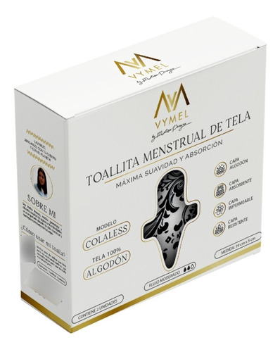 Toallita Menstrual Colaless De Tela Vymel (×2)
