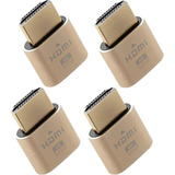 Pack X4 Hdmi Dummy Plug 4k Display Emulador Mineria Cripto