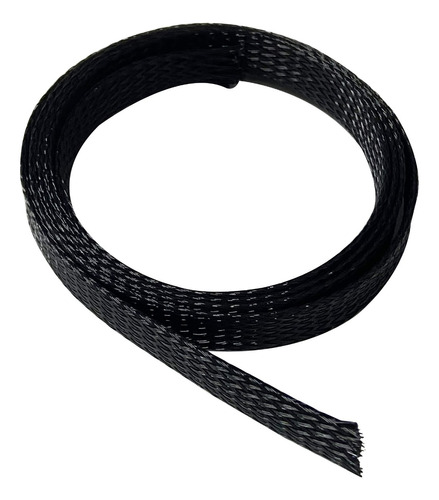 Malla Cubre Cable Piel De Serpiente Negro 12mm Por Metro