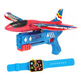 Avião Planador Com Pistola Lançadora Brinquedo Infantil
