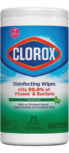 Clorox 75 Toallas Desinfectantes Fresh Scent Antibacterial 