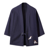 Kimono Para Hombres Bordado Japonés Yukata