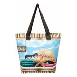 Bolsa Feminina Impermeável Praia Estrela Do Mar B083- Magicc Cor Marrom-claro